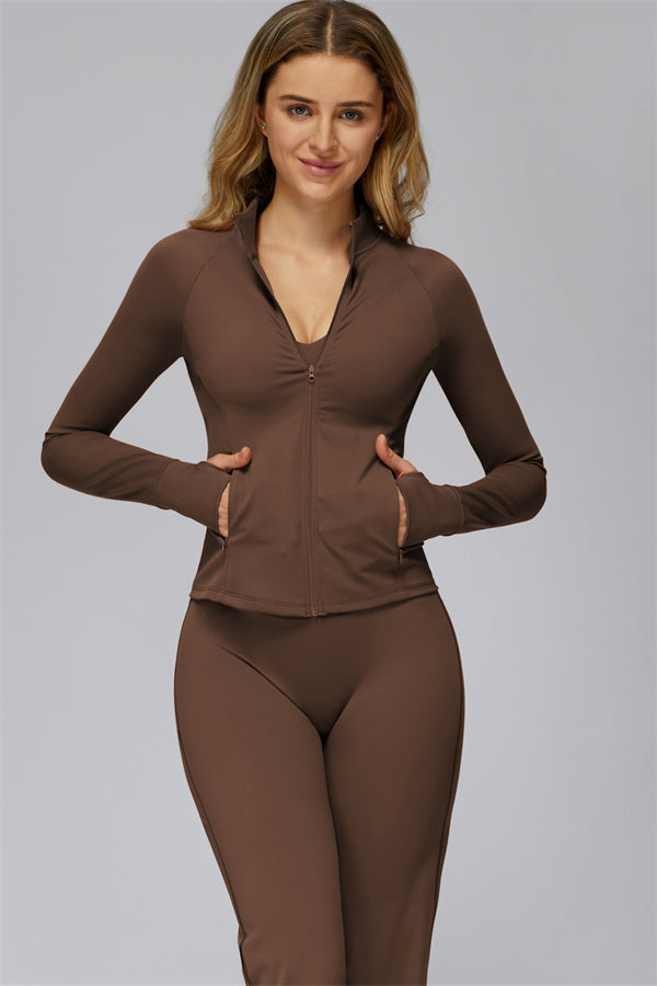 The FlexCore Pure Zip Jacket Flared Leggings 2-Piece Set
