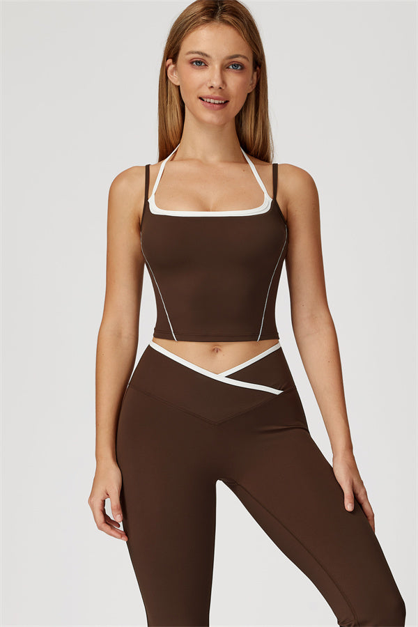 The Radiant Crop Top Flared Leggings 2-Piece Set