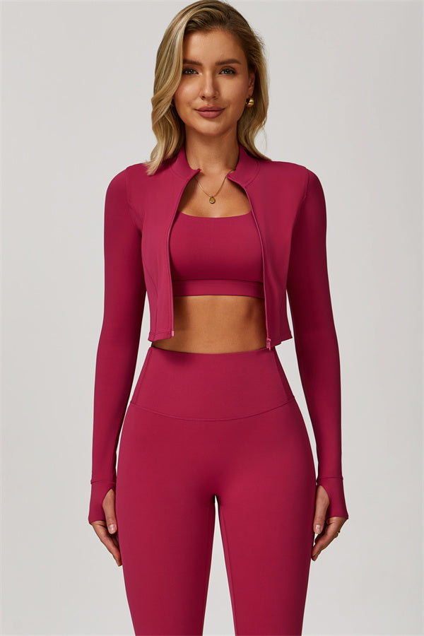The Eloise Jacket Sports Bra Leggings 3-Piece Set