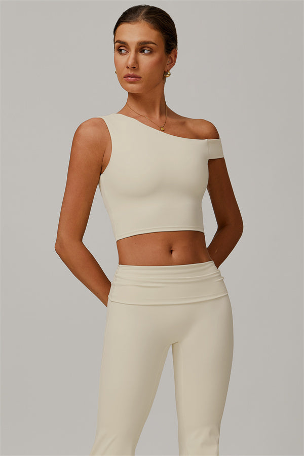 The Pearl Crop Top Flared Leggings 2-Piece Set