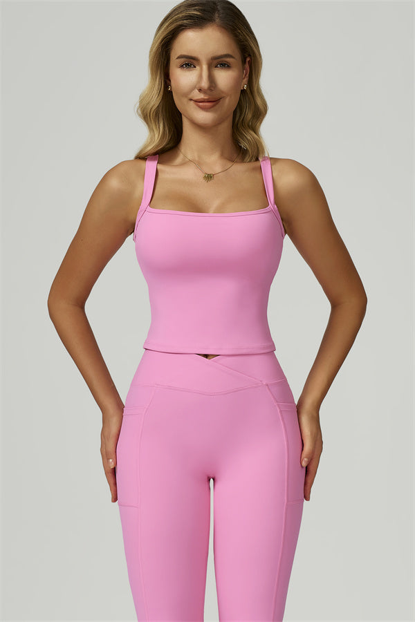 The Flourish Crop Tank Flared Leggings 2-Piece Set