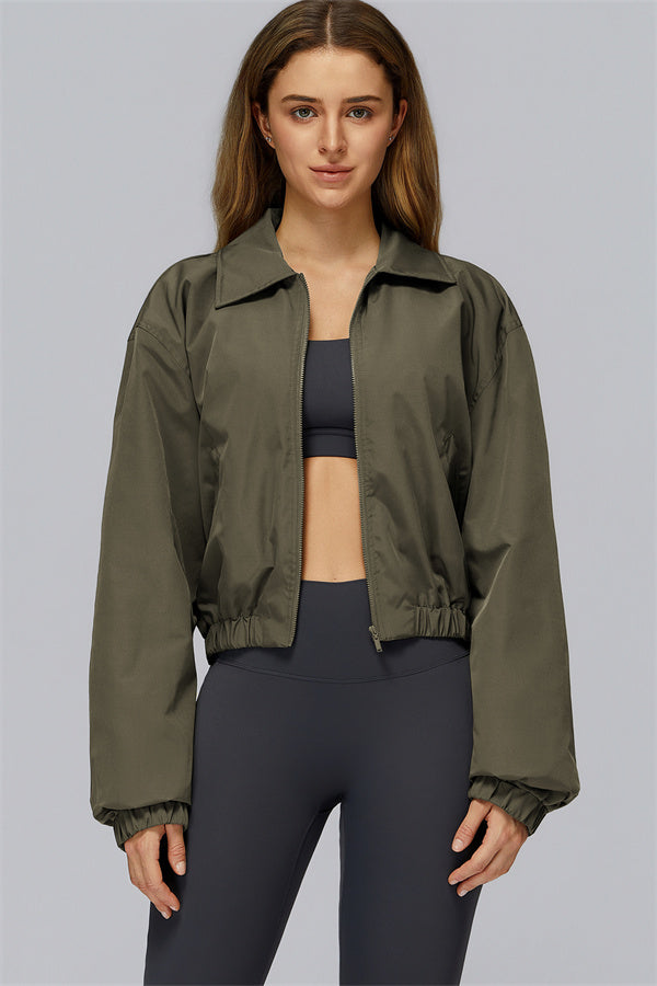 The Elle Form Crop Zip Jacket
