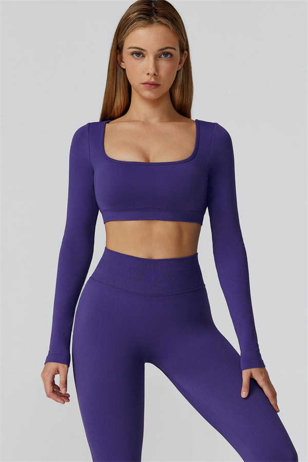 The Reign Long Sleeve Crop Top Leggings 2-Piece Set