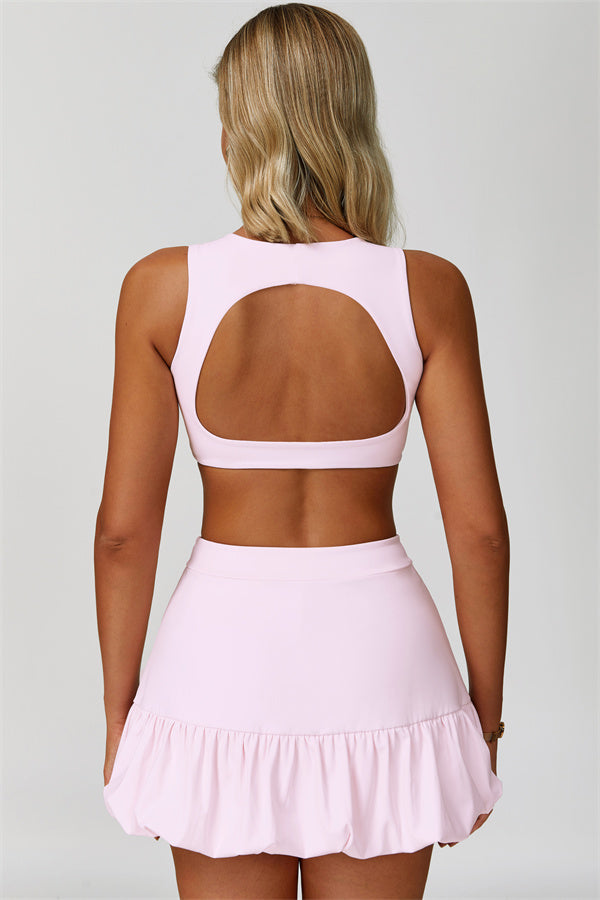 The Luster Sports Bra Tennis Skirt 2-Piece Set