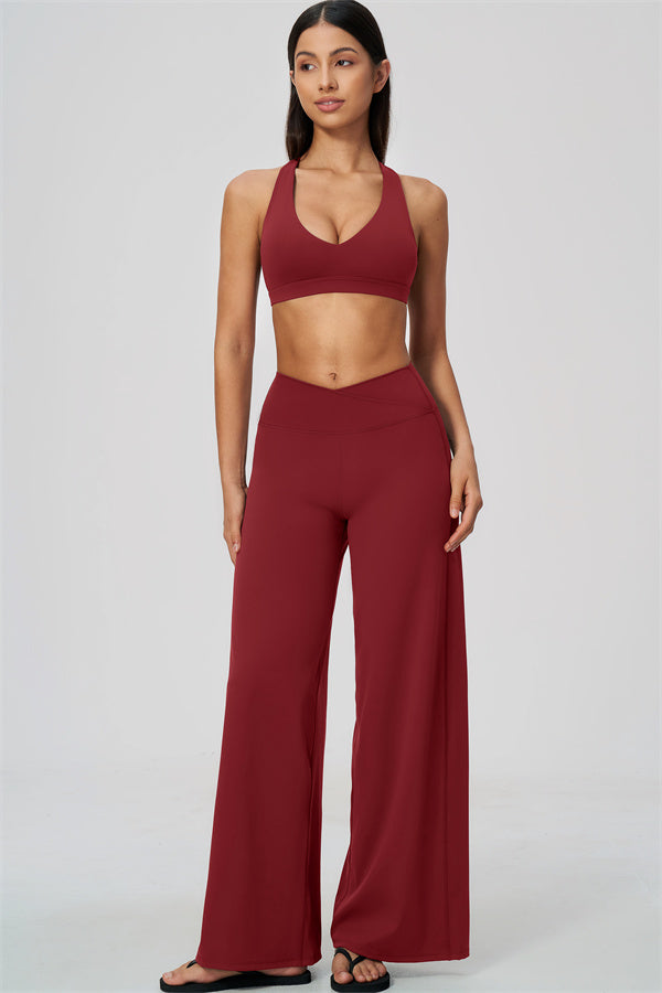 The Soiree Sports Bra Straight Leg Pants 2-Piece Set