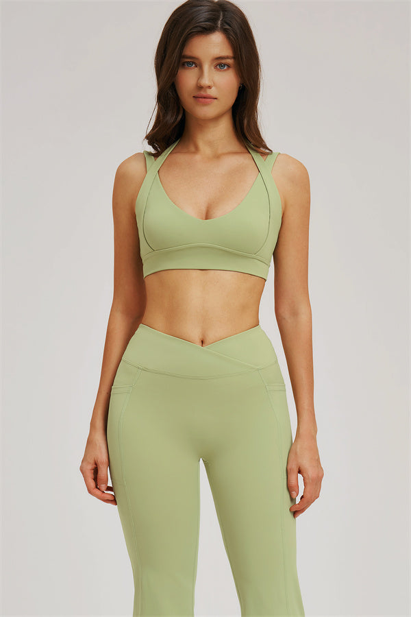 The Sizzle Sports Bra Flared Leggings 2-Piece Set