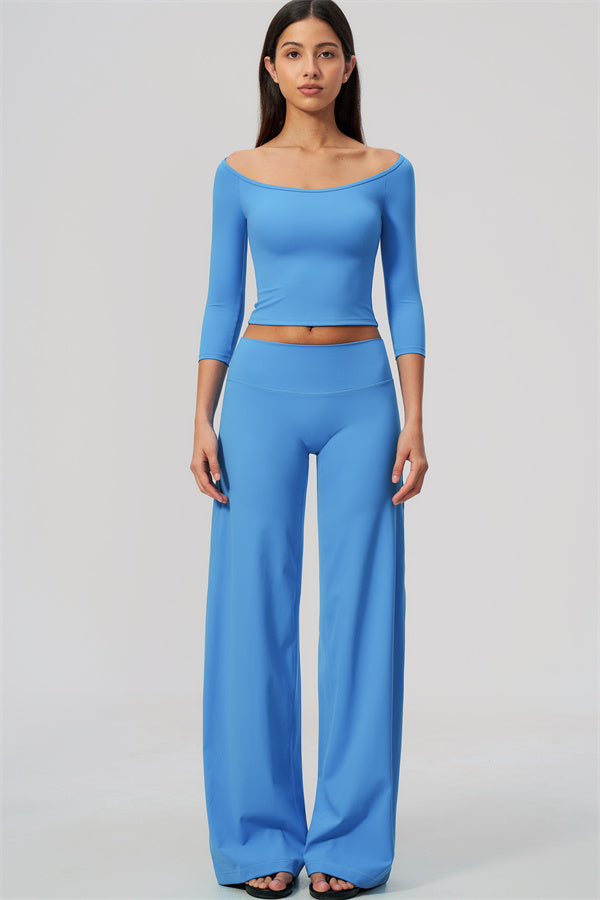 The Twirl Half-Sleeve T-Shirt Straight Leg Pants 2-Piece Set
