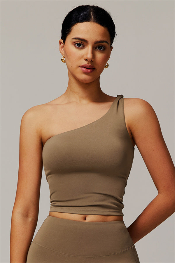 The Luxe One-Shoulder Crop Top