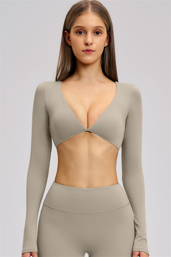 The Zestful Long Sleeve Crop Top