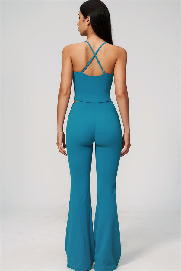 The Zura Tank Top Flared Leggings 2-Piece Set