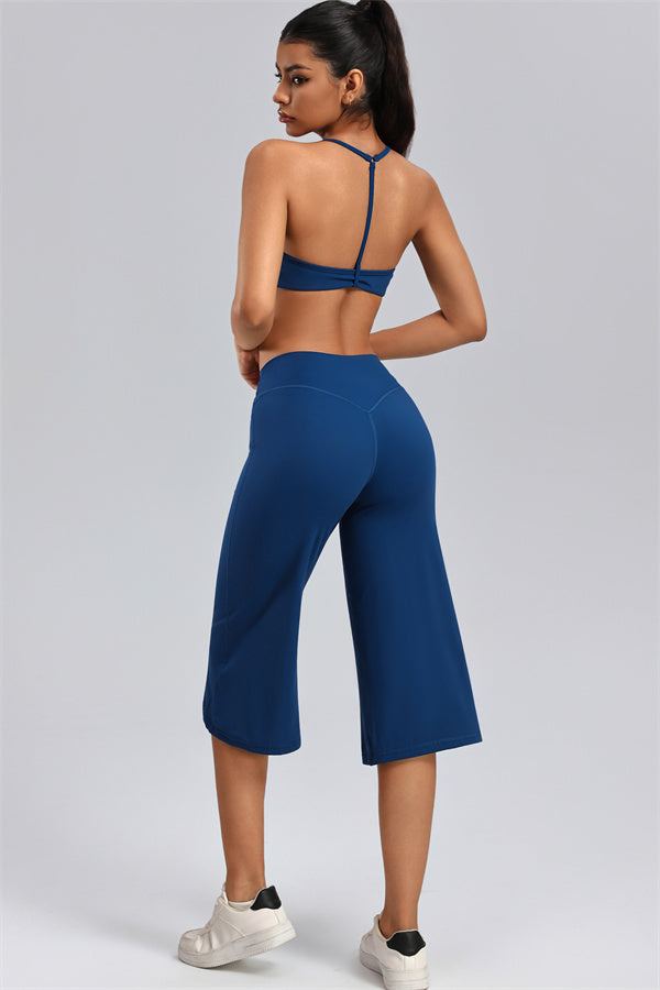 The Velora Sports Bra Wide Leg Crop 2-Piece Set