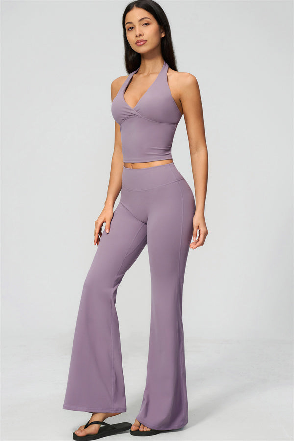 The Lox Crop top Flared Leggings 2-Piece Set