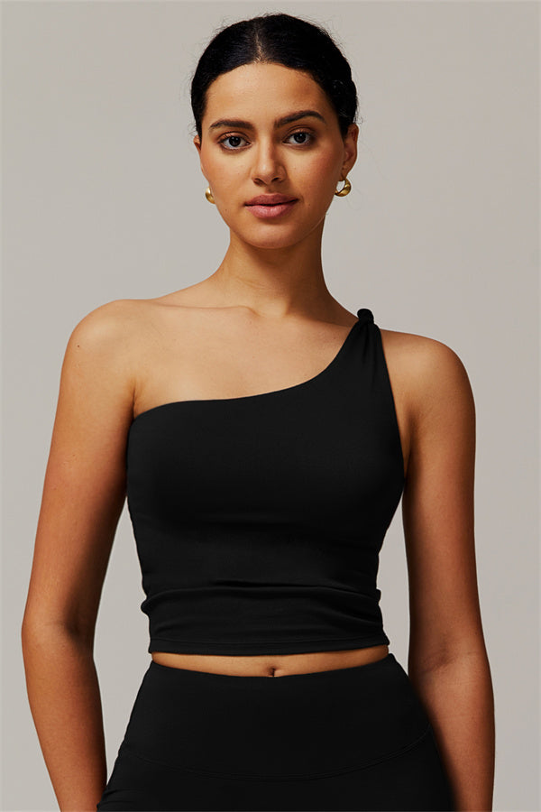 The Luxe One-Shoulder Crop Top