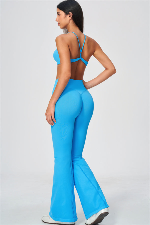 The Wanderlust Sports Bra Flared Leggings 2-Piece Set