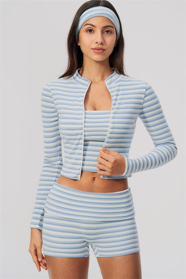 The Brilliance Jacket Tank Top Shorts 3-Piece Set (Headband not included)