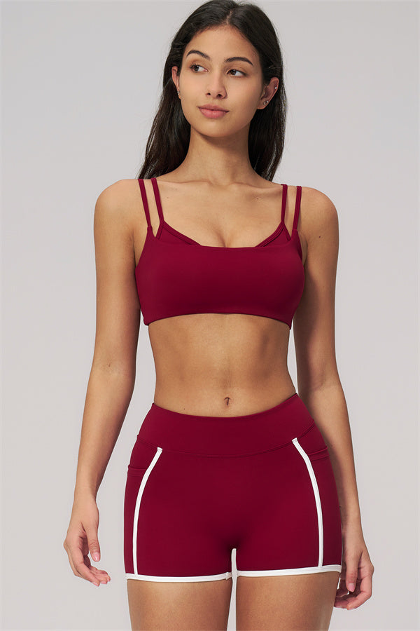 The Clarity Dual Strap Sports Bra Shorts 2-Piece Set