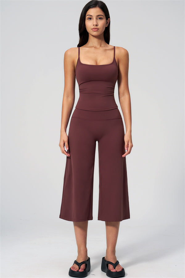 The Nexus Tank Top Wide-Leg Crop 2-Piece Set