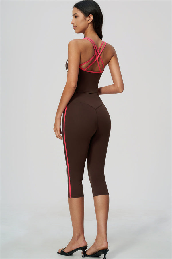 The Chisel Crop Top Capri Leggings 2-Piece Set