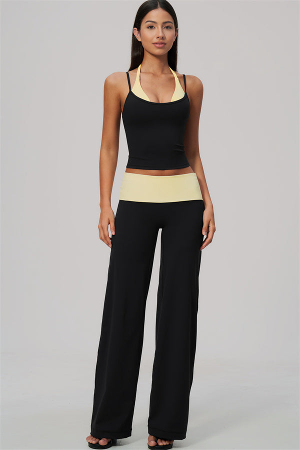The Cascade Tank Top Color-block Straight Leg Pants 2-Piece Set