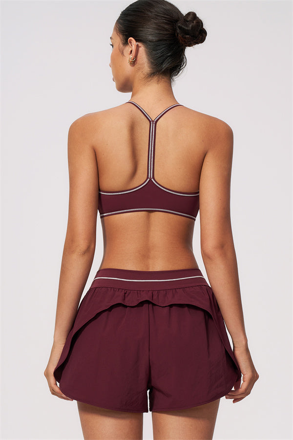 The RebelFit Sports Bra Flow Shorts 2-Piece Set