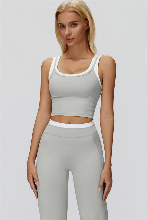 The Canyon Crop Tank Flared Leggings 2-Piece Set