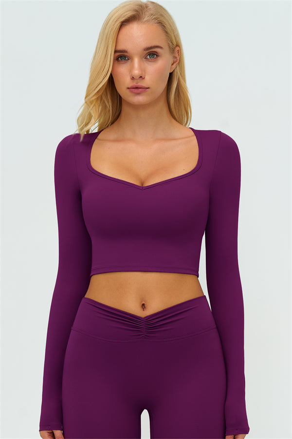 The Lushness Long Sleeve Crop top