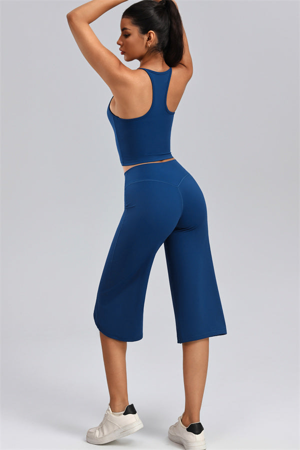 The Velora Crop Top Wide Leg Crop 2-Piece Set