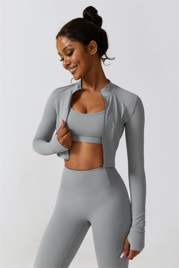 Amara Luxe Jacket Sports Bra Leggings 3-Piece Set