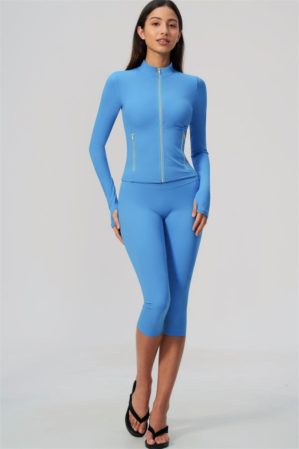 The Twirl Zip Jacket Capri Leggings 2-Piece Set