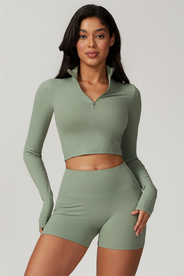 Active Edge Long Sleeve Top Shorts 2-Piece Set