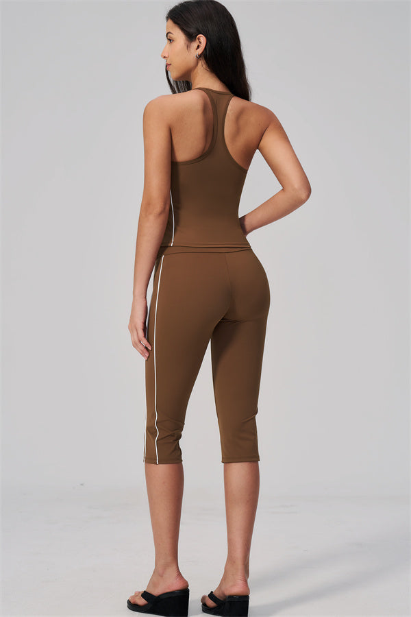 The Breathe Crop Top Capri Leggings 2-Piece Set
