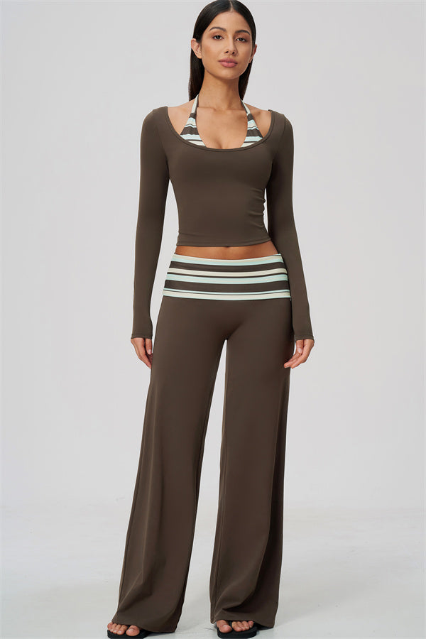 The Enliven Long Sleeve T-shirt Straight Leg Pants 2-Piece Set