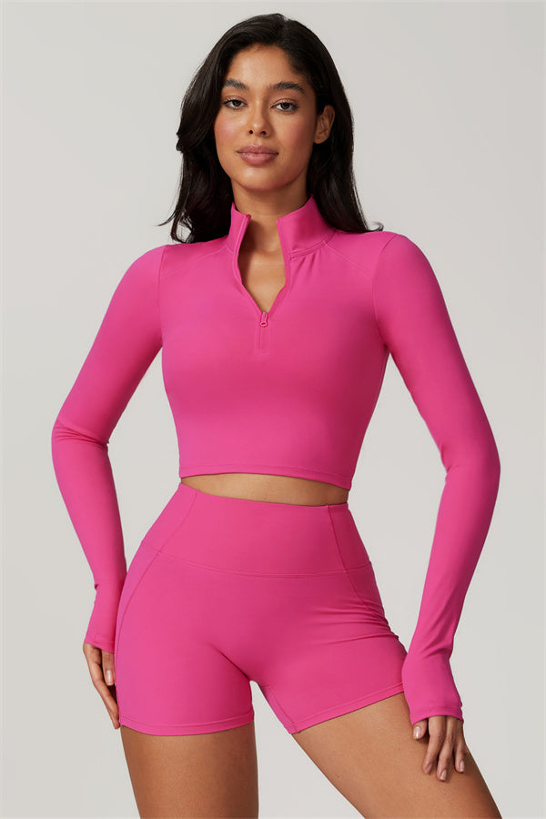 Active Edge Long Sleeve Top Shorts 2-Piece Set