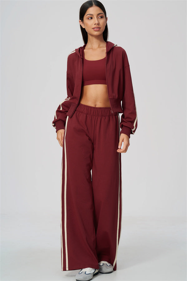 The Tryst Hoodie Sports Bra Sweatpants 3-Piece Set