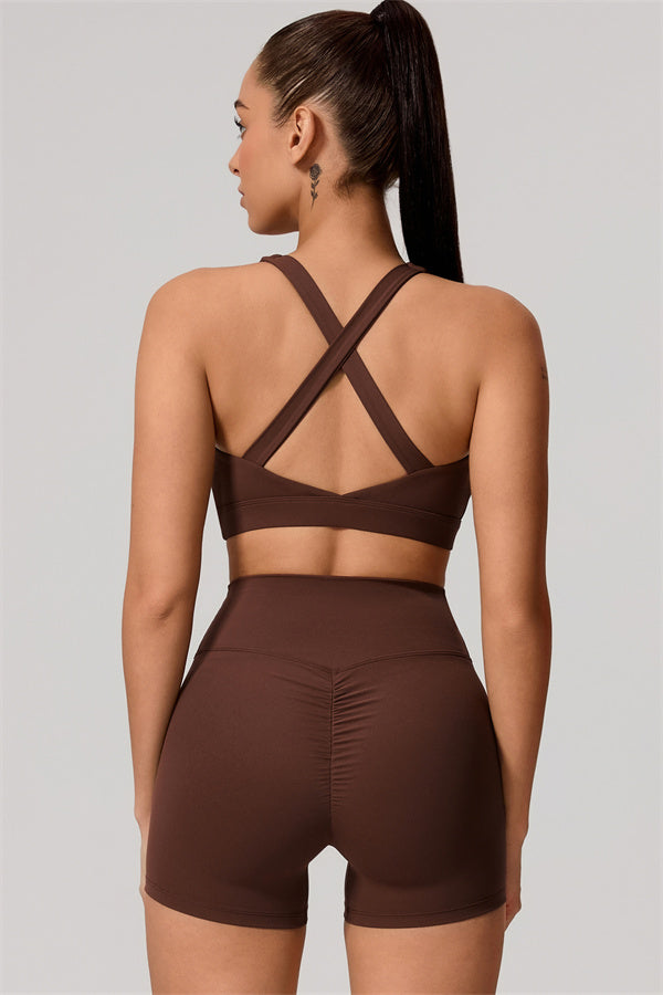The Lively Cross Back Sports Bra Shorts 2-Piece Set