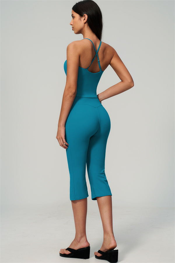 The Zura Tank Top Capri Leggings 2-Piece Set