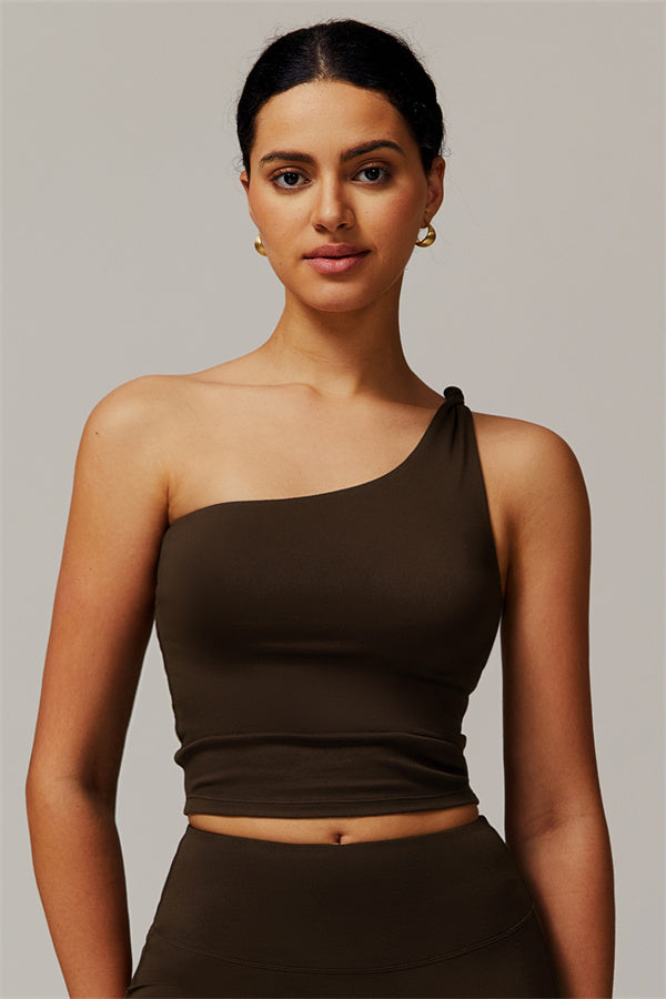 The Luxe One-Shoulder Crop Top
